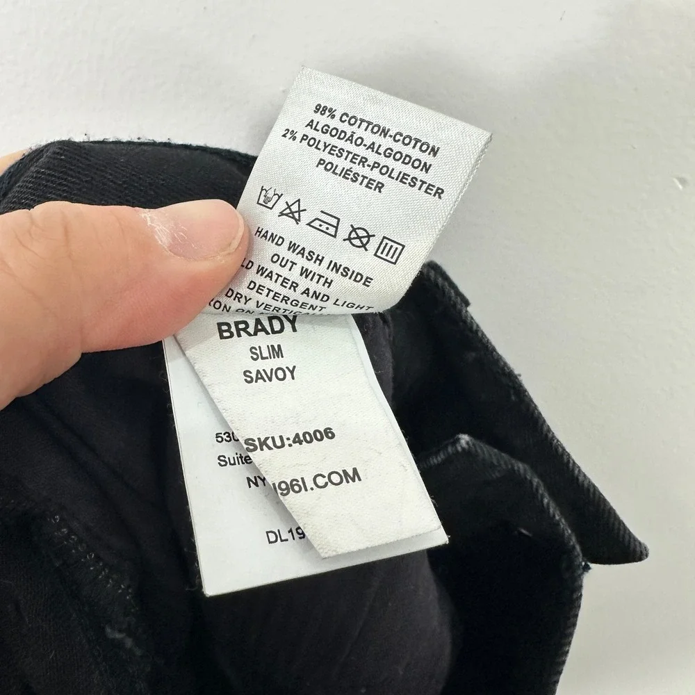 DL1961 Boys Brady Slim Jeans 16 Black Activex Stretch Minimalist Essential‎